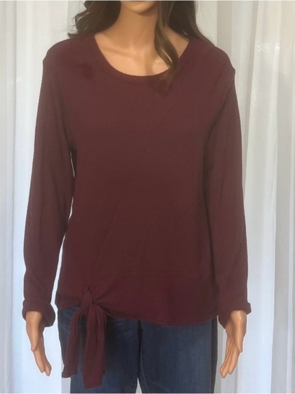 Simply Vera Vera Wang Wine Long Sleeve Tee